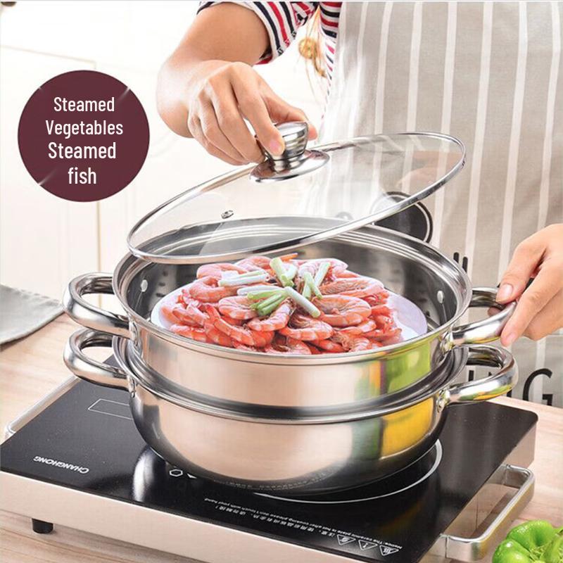 EFULLOT EFSS-S012 Double-Layer Steaming Pot, 28cm