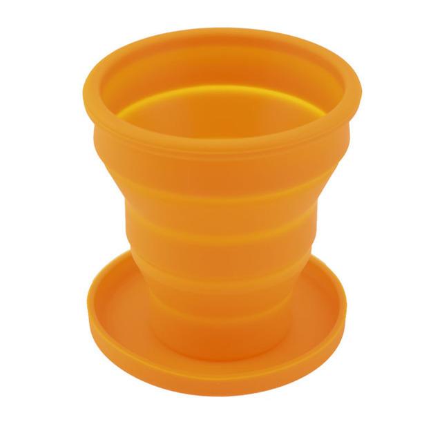 

Silicone Folding Cup Fitness Outdoor Travel Mouthwash Cup Easy Storage Portable Telescopic Cup Candy Ribbon Cover