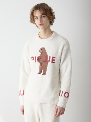 GELATO PIQUE [Homme] Powder Forest Bear Jacquard Pullover Pmnt255954