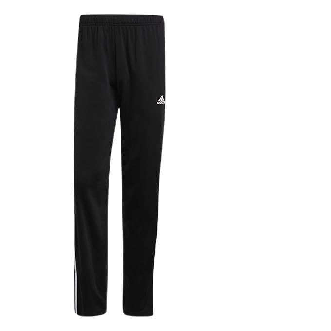 Adidas CI160 Prime Green Essentials Open Hem Track Size Men's Warm-Up 3-Stripes Pants, Black/White (H46110), J/M