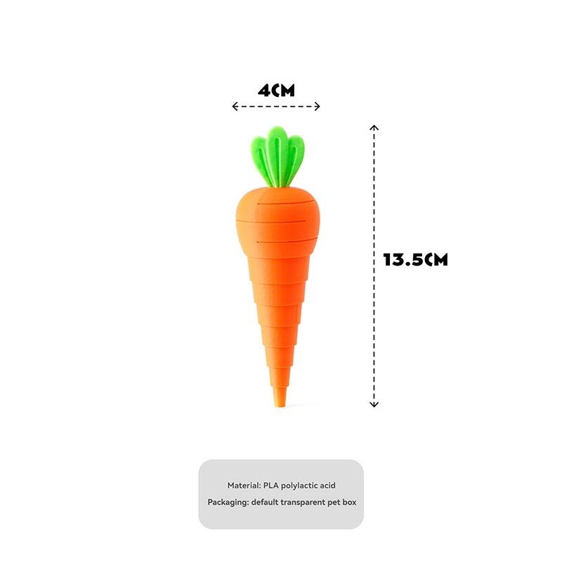 3D Printed Colorful Carrot Model Scalable Unzip Toys Desktop Decorations for Kids Gifts School Travel and Home