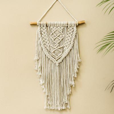 Colgante de pared de macramé sobre la abundancia