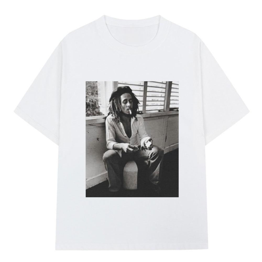 Reggae Music Originator Bob Marley T Shirt Men Vintage Gothic Tshirt Cotton Casual Oversized Short Sleeve Tshirts Streetwear