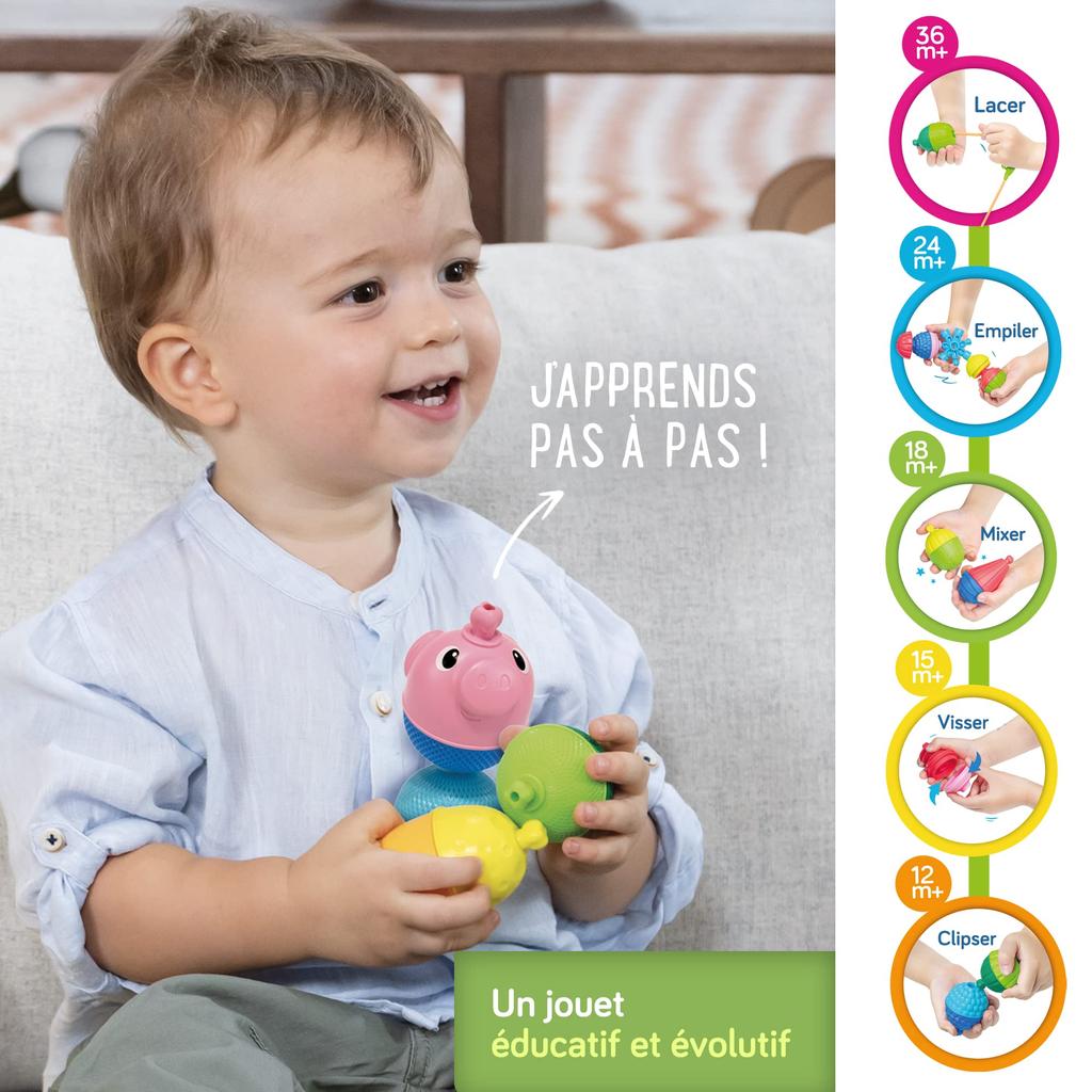 Lalaboom Baby Spielzeug Lalaboom Perlen mit Tier 41 Echte Perlen, Teile, BL302,