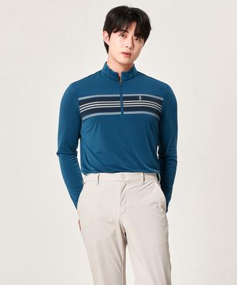 BILTMORE Men'S Golf Chest Print Zip-Up T-Shirt
