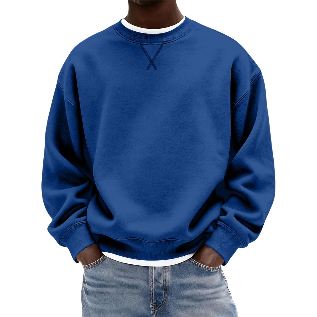 Men's Casual Sports Hoodie Round Neck Long Sleeve Top