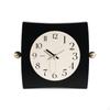 Vintage Table Clock, Decorative Desk Living Room Mantel Decor Dark Coffee Rotating