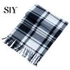 Soft Plaid Scarf Unisex Winter Color Matching Print Tassel Thick Warm Double-sided Checkered Shawl Plush Long And Wide Keep Neck Protection Lady Fall