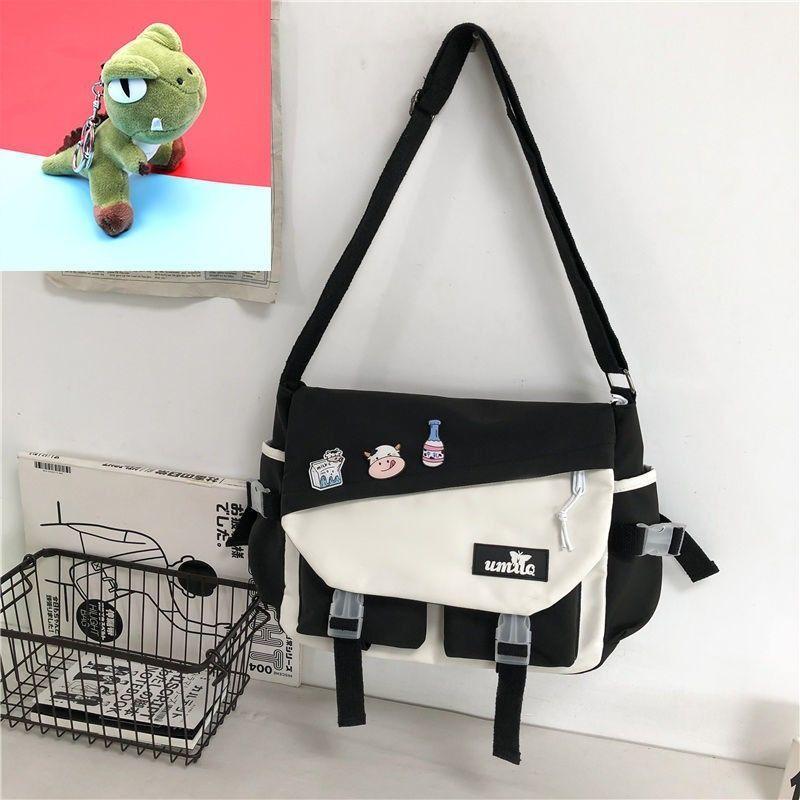 Torebki nylonowe torba na ramię o dużej pojemności torby Crossbody dla nastolatek dziewczyny mężczyźni torba Harajuku torby szkolne dla uczniów Sac