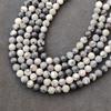 Size 6 MM 8 MM 10 MM Size, Genuine Natural Polish Stone Web Jasper Gemstone Beads, Black Round Loose Beads.