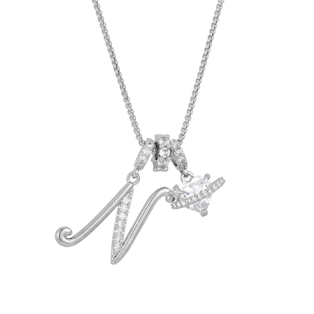 Cross-border necklace dopamine 26 English letter necklace girl light luxury niche high-end Amazon pendant jewelry