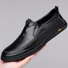 Mens Leather Loafers Breathable Outdoor Slip on Casual Shoes for Male Work Office Driving Sneakers Non Slip Walking Flats