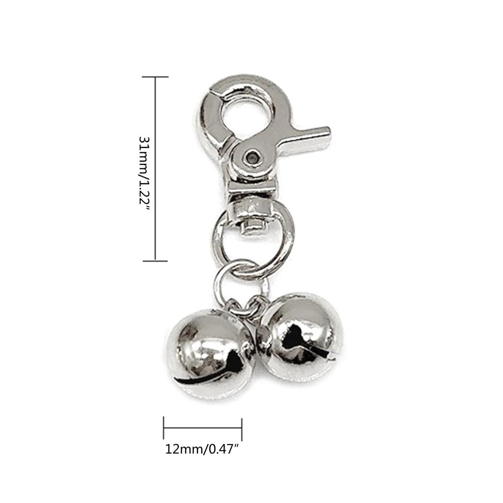 Pet Collar Bells Jingle Bells for Dog Collars Cat Collar Pendant Cat Tag Clip Dog Collar Charms Antilost Pet Collar Clip