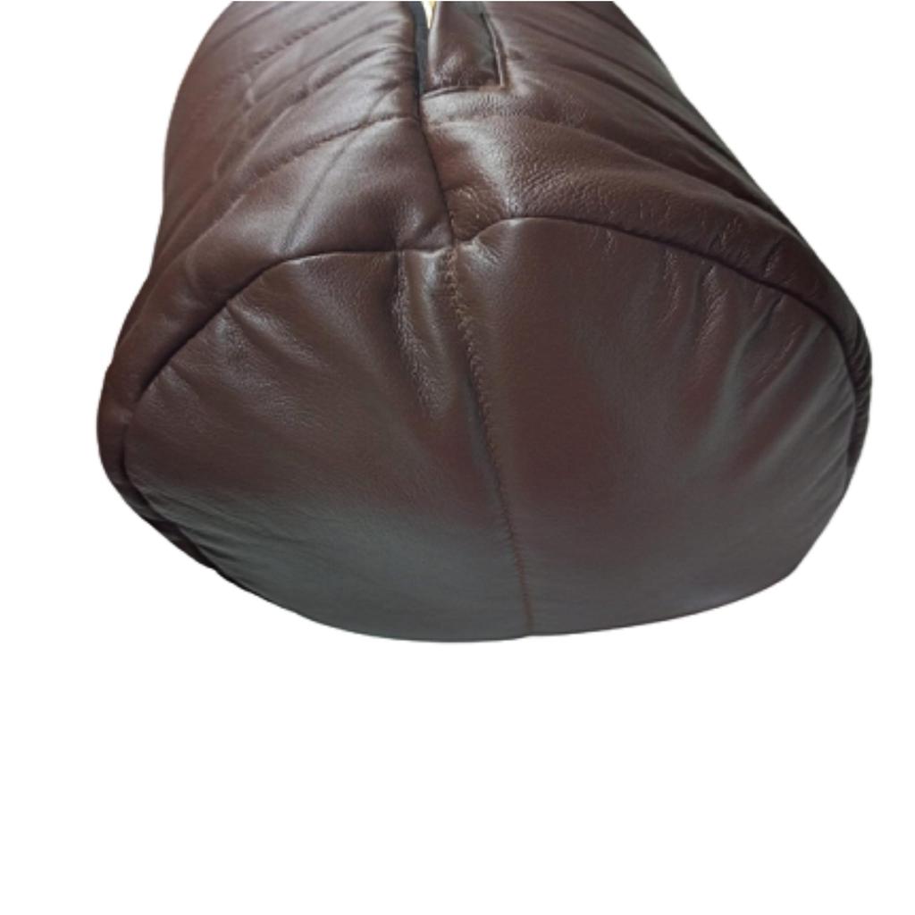 Brown Leather Bolster Cover, Round Shaped Sofa Cushion Cover, Home Decor, Bolster Pillow Roll Cover, Neckroll Cover, Yoga Cushion Cover Birthday Gift