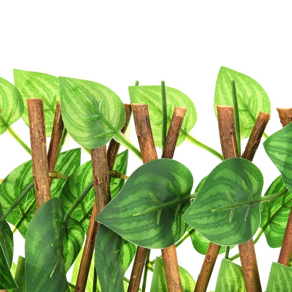 Simulation Fence Patio Fence Plant Fence Wood Garden Decoration Wooden Fence Retractable Fence