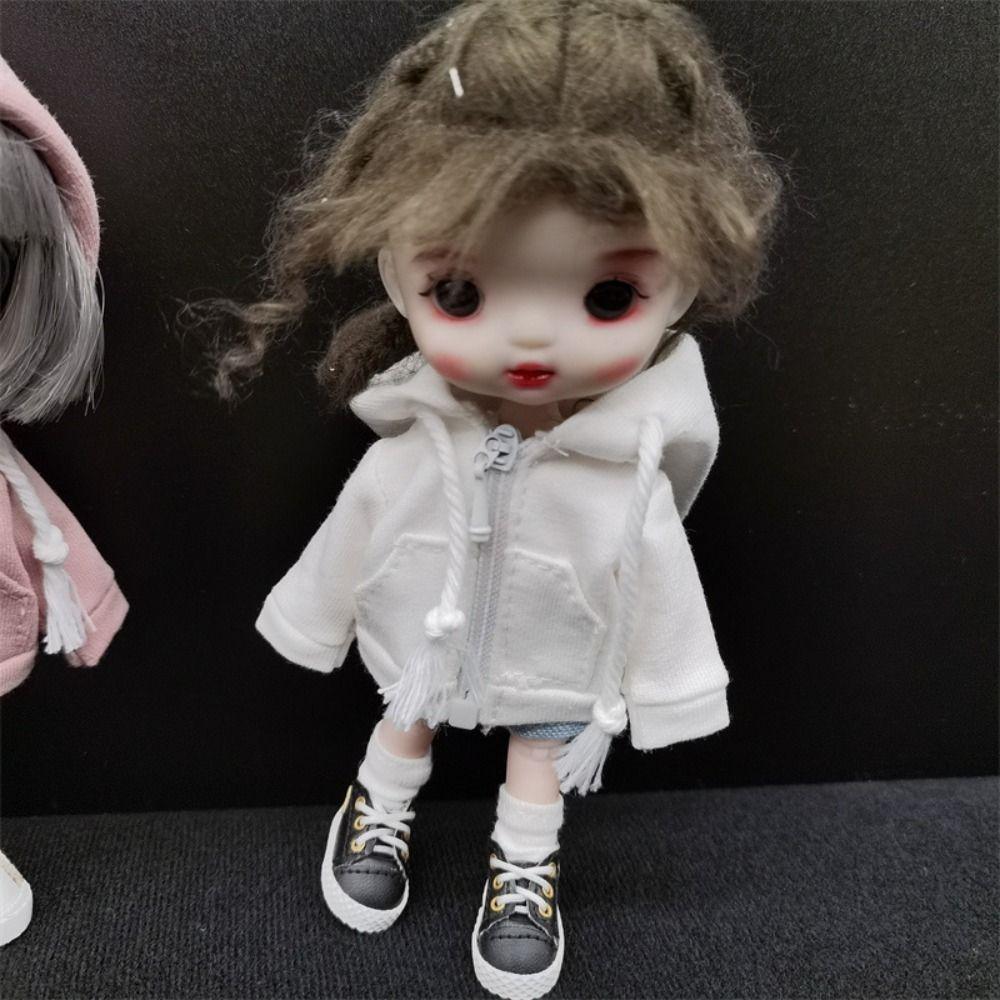 Handmade Obitsu11 Hoodie Casual Wear Doll Clothes Girls Toy Ob11 Baby Coat  1/12 Bjd