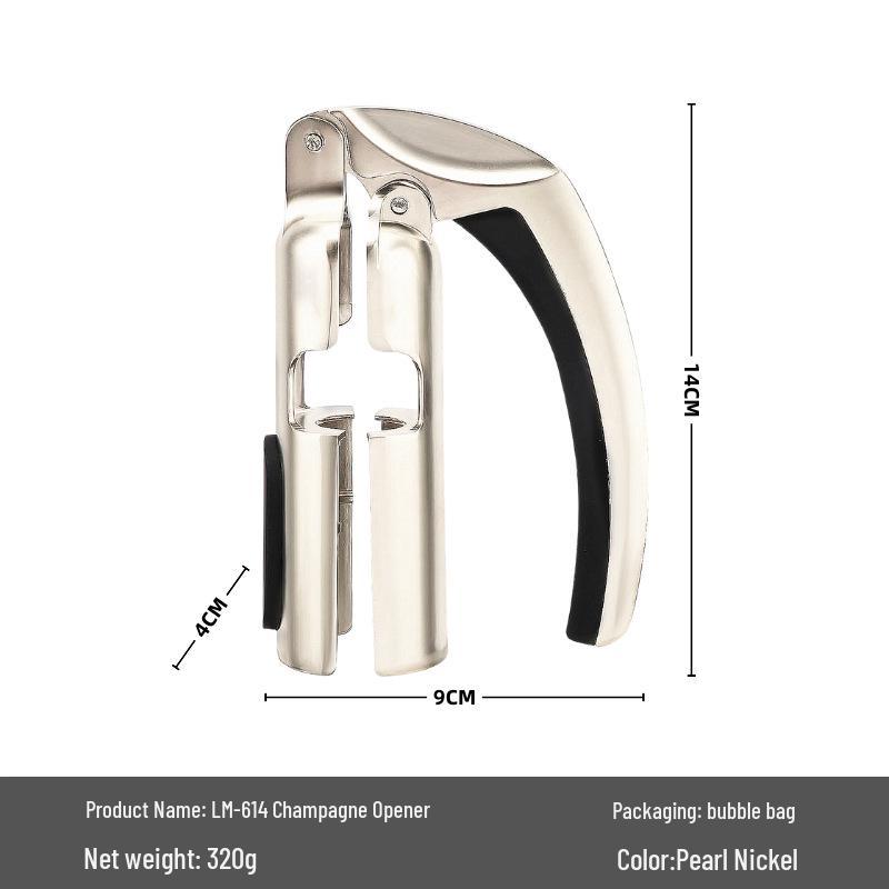Portable High-End Champagne Corkscrew: Thickened Bottle Opener for Sparkling Wine & Champagne.