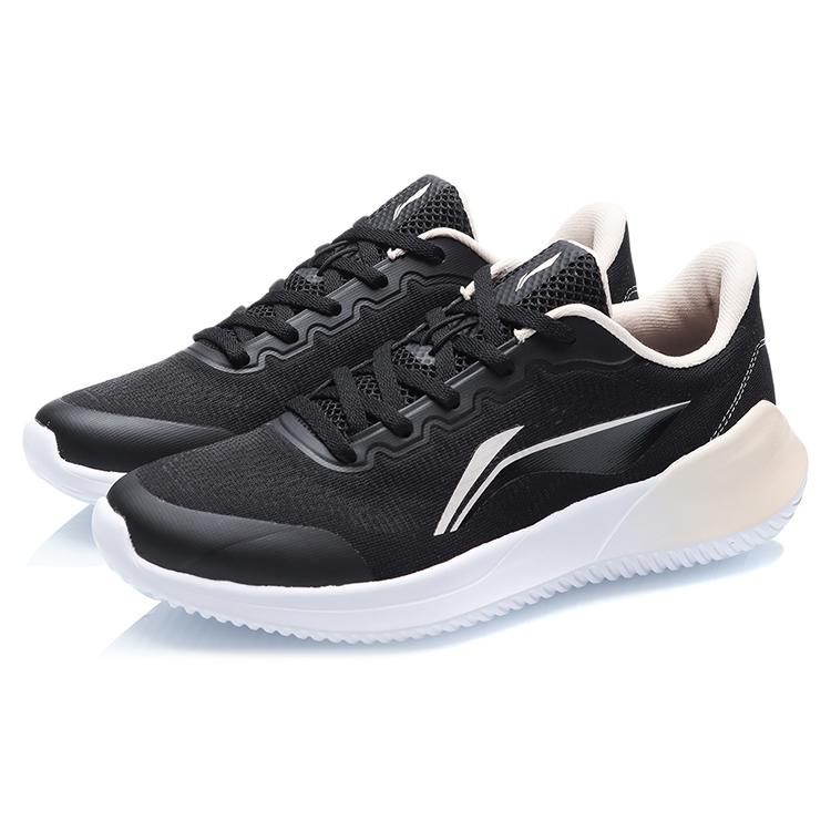 new LiNing Breathable And Wear resistant Low Top Running Shoes Women's Black White
