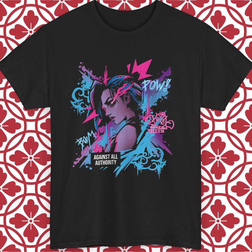 

Джинкс Аркейн Лига Легенд Футболка Унисекс Все Размеры Подарок Графическая Футболка 3XL