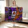 Phoenix Suns Print Flanelldecke Hohe Qualität Warm Bequem Decke für Alle Jahreszeiten Perfekt für Geschenke Heimdekoration