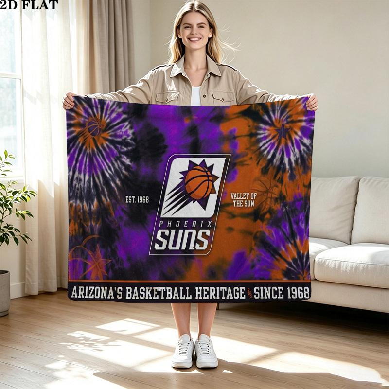 Phoenix Suns Print Flanelldecke Hohe Qualität Warm Bequem Decke für Alle Jahreszeiten Perfekt für Geschenke Heimdekoration