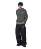 Opeunyadeu(Owai) Striped Fleece Hoodie L/S Tee - Black