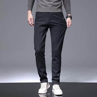 Summer Thin Men's Slim Fitting Fashion Pants Men's Casual Pants Men's Elastic Men's Pants