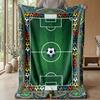 Soccer Field Artwork Theme blanket Lightweight Warm Flannel Blanket Decorative Throw Blanket for Home Decoration