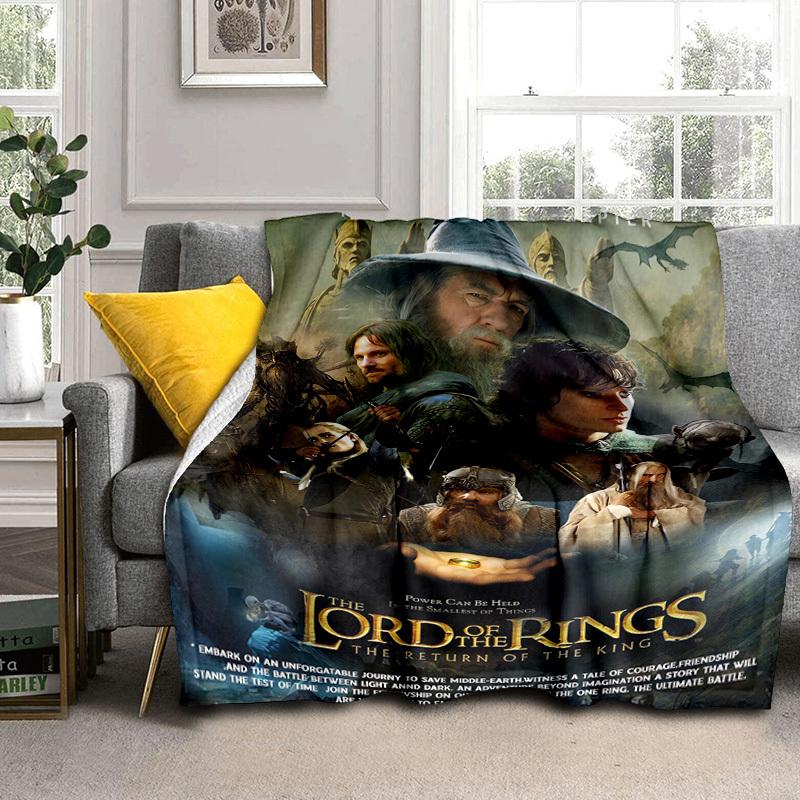 1pc The Lord of the Rings: Return of King Cartoon Blanket,Portable Throw for Travel & Camping, All Season Cozy Blanket,Ideal Gift