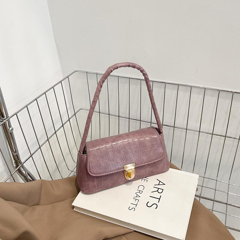 Women's Bag 2025 Summer Internet Celebrity Popular New Trendy Korean Version Versatile Stone Pattern Fashion Shoulder Bag Underarm Bag