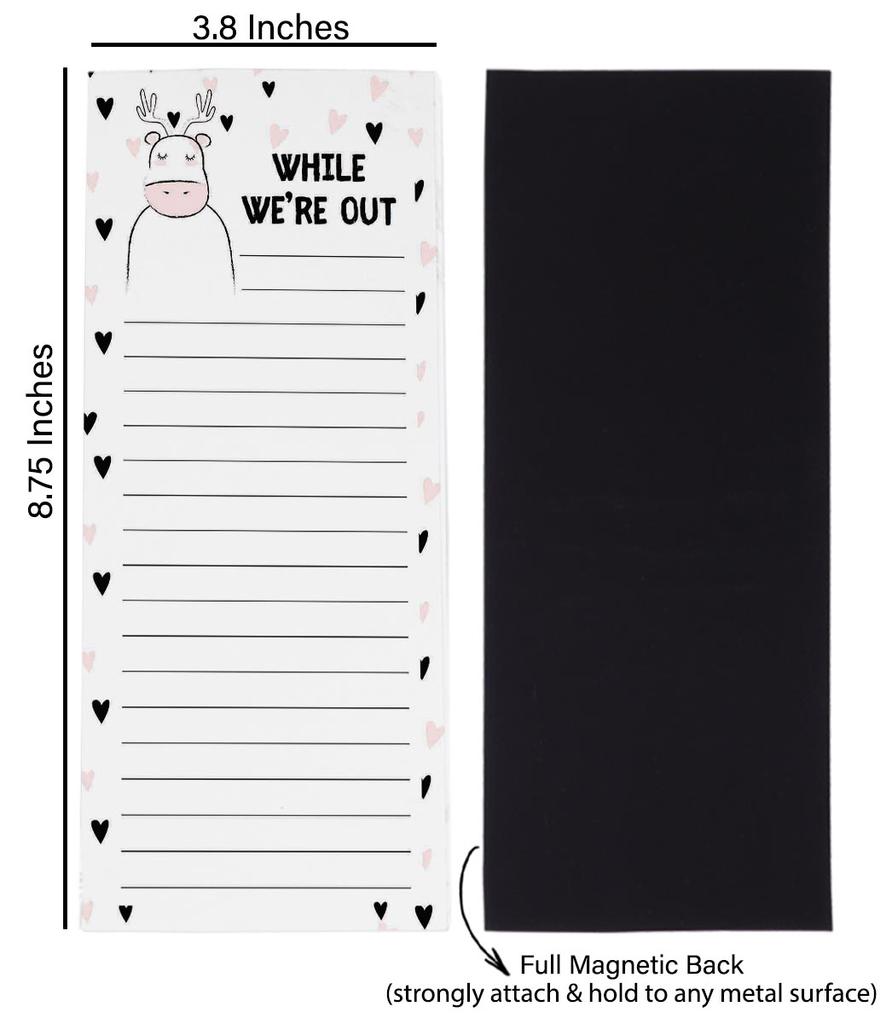 Inkdotpot Pack of 3 Magnetic Fridge To-Do List Notepads- Magnetic Memo Pads For Refrigerator-  (50 Sheets