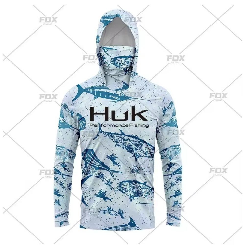Long Sleeve Breathable Sunscreen Hooded Mask Fishing Suit Luya Fishing Suit