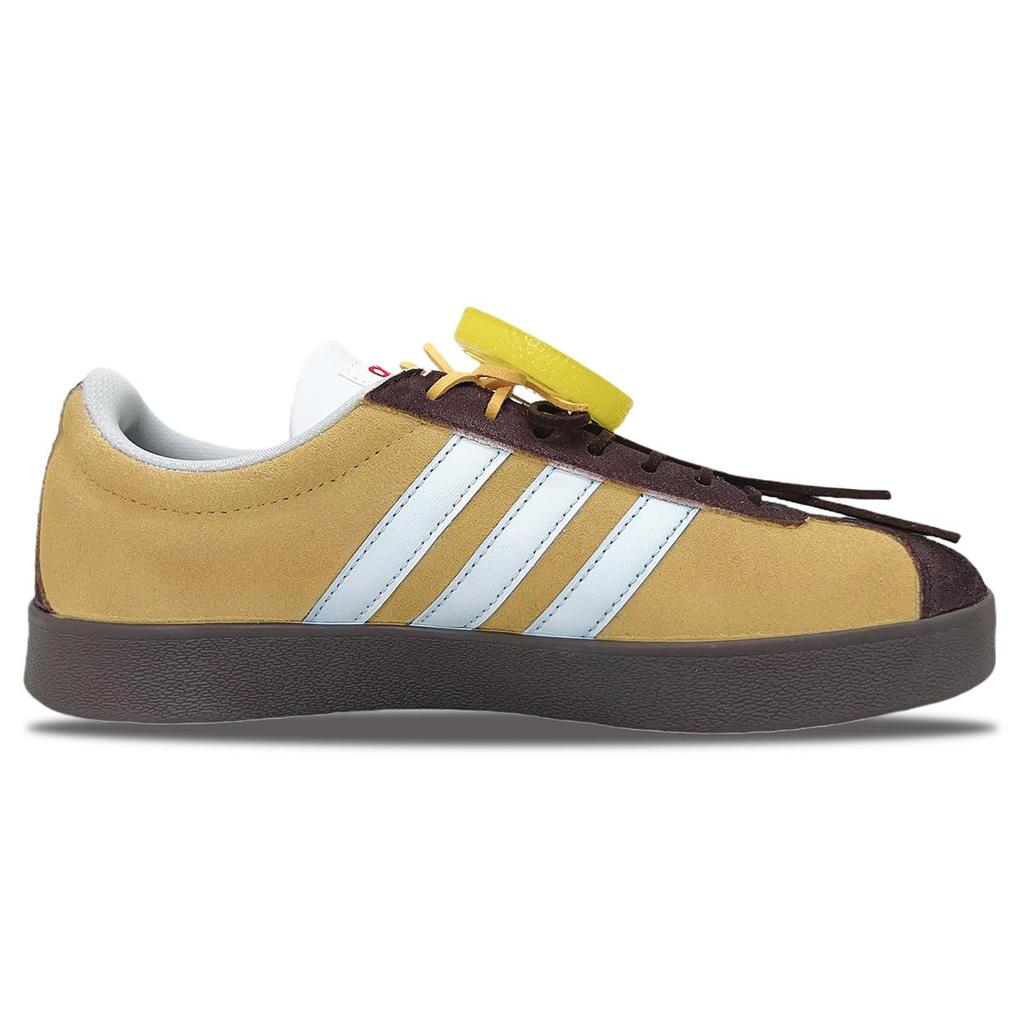 adidas VL COURT 2.0 Abriebfeste Low-Top Skateboard-Schuhe Unisex Gelb Braun HQ1802(Team1071-)