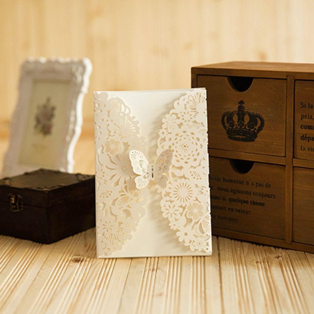 50pcs Hollow Out Laser Cut Wedding Invitations Hollow Out Invitation Cards  Festival Celebration
