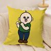 Funny Bbangbbangs Diary Cushion Cover Soft Plush Fabric Double-Sided Printed Sofa Cushion Cover For All Seasons Home Decor Gift