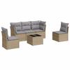 VidaXL Garden Lounge Set with Cushions 6 Pcs, Sofas with Adjustable Feet, Outdoor Furniture Set Patio Terrace, 3249198