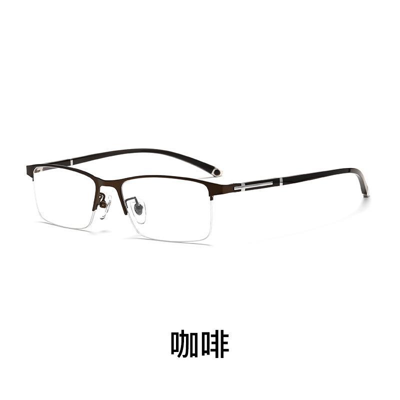 Ultralight Half-rimmed Myopia Glasses Men's Alloy Square Eyewear Distance Optical Glasses For Man Prescription Glasses Minus -2