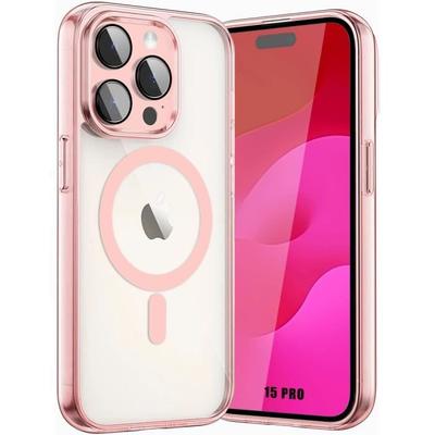 Etui - BOOLING - na iPhone 15 Pro - Wstrząsoodporne - Przezroczyste - Ochrona tylnego aparatu ze szkła hartowanego