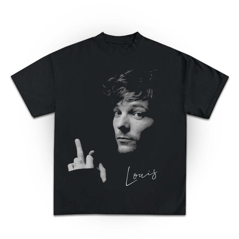 Louis shirt, World tour 2026, Faith in the future tshirt, FITF tour shirt Louis Middle Finger unisex tee S