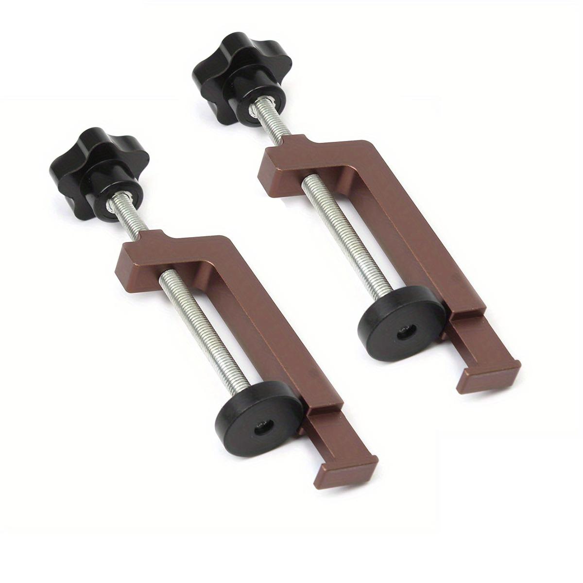 

2Pcs G-Clip for Trimming Machine Milling Groove Engraving Guide Rail Fixing Clip Bracket Aluminum Alloy Clip DIY Woodworking Too коричневий