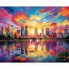 CHENISTORY DIY Ölmalerei nach Zahlen Hauslandschaft nach Zahlen Acrylfarbe Wandkunst Bilder Handgemaltes Leinwand Home Decor