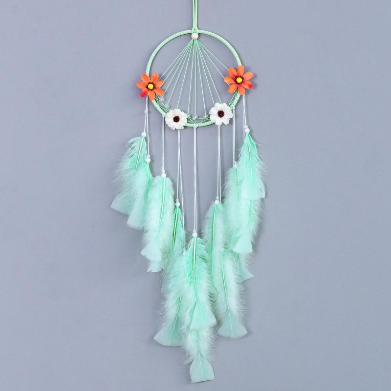

Креативный цветок подвеска «Ловец снов» висит перо ручной работы колокольчик орнамент подвеска гостиная детская комната спальня дом сад украшение двора