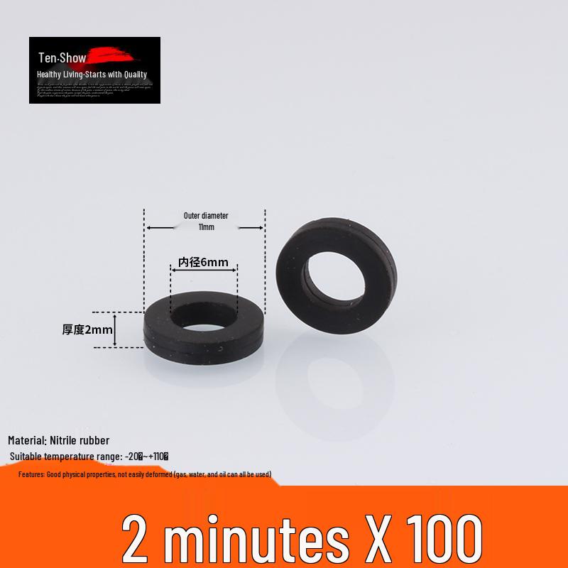 Black Rubber Silicone Waterproof Gasket Seal Washer for Water Heater & Shower - Nitrile Thickened, 4-6 Minutes