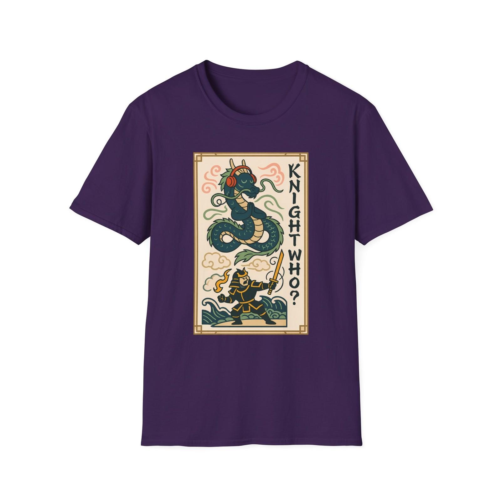 Unisex Softstyle T-Shirt Dragon Samurai Knight Music Zen Meditation S
