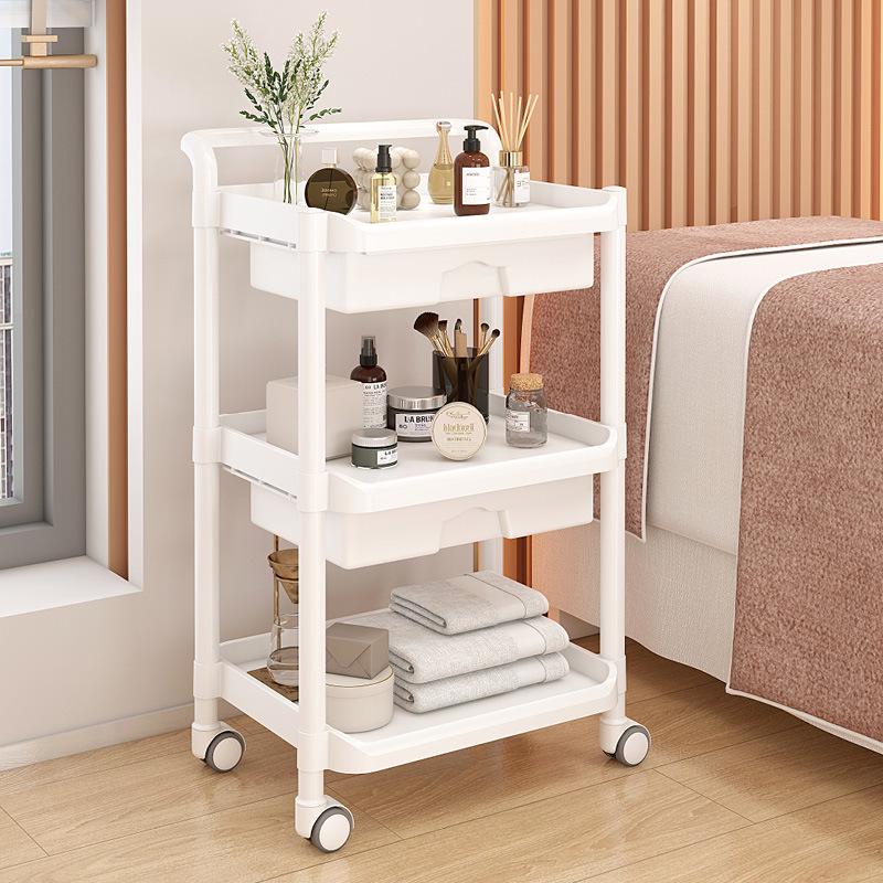 Wózek do salonu piękności: Dwupoziomowy wózek narzędziowy do przedłużania rzęs i artykułów do tatuażu