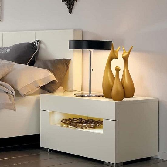 Lavish Gold Home Decor Lucky Deer Family Ceramic Figurine Set of 3, Gold Matte