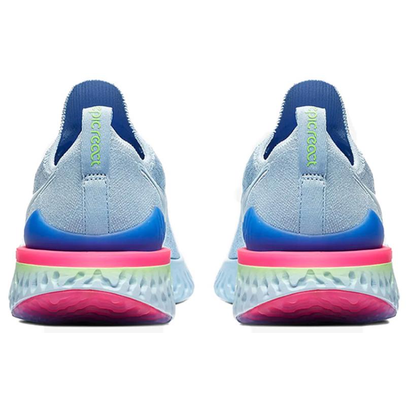 Nike Tênis Epic React Flyknit 2 Azul Hidrogênio Safira Rosa Hiper BQ8928-453