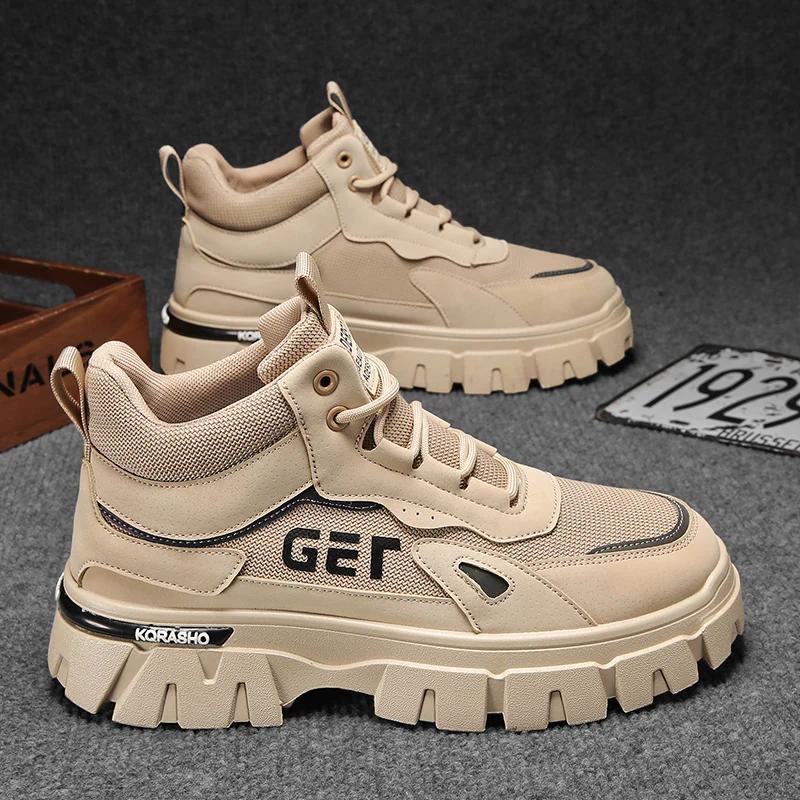 Ankle Boots Loafers Fabric Sports and Leisure Shoes for Men Casual Sneaker Male Sneakers Hiking Boots Round Toe Wear-resistant