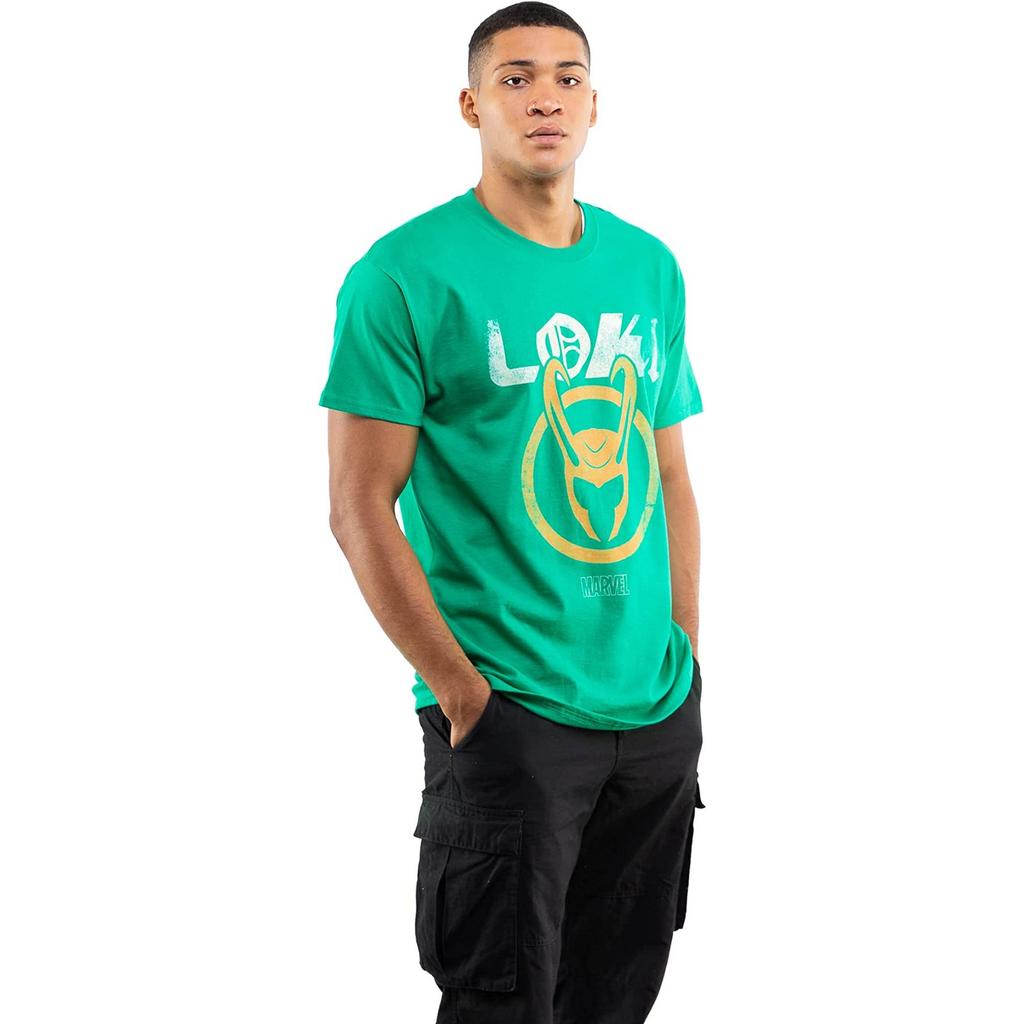 Loki Herren Emblem Baumwoll-T-Shirt