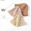 Summer Retro Handmade Crochet Straw Hat Female Folding Sun Protection Cap Girl Beach Sun Hat